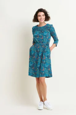 Brakeburn Uma Floral Paisley Dress Blue Cheap