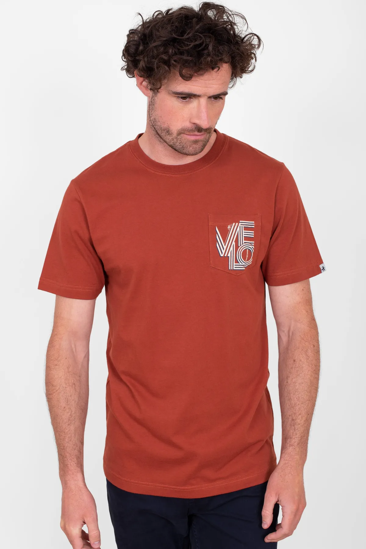 Brakeburn Velo Pocket Tee Red Best Sale