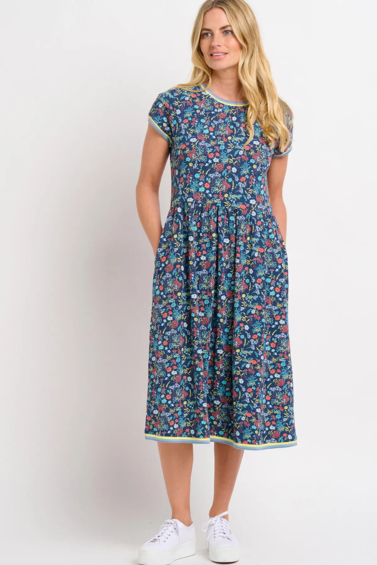 Brakeburn Vintage Ditsy Midi Dress Blue Best
