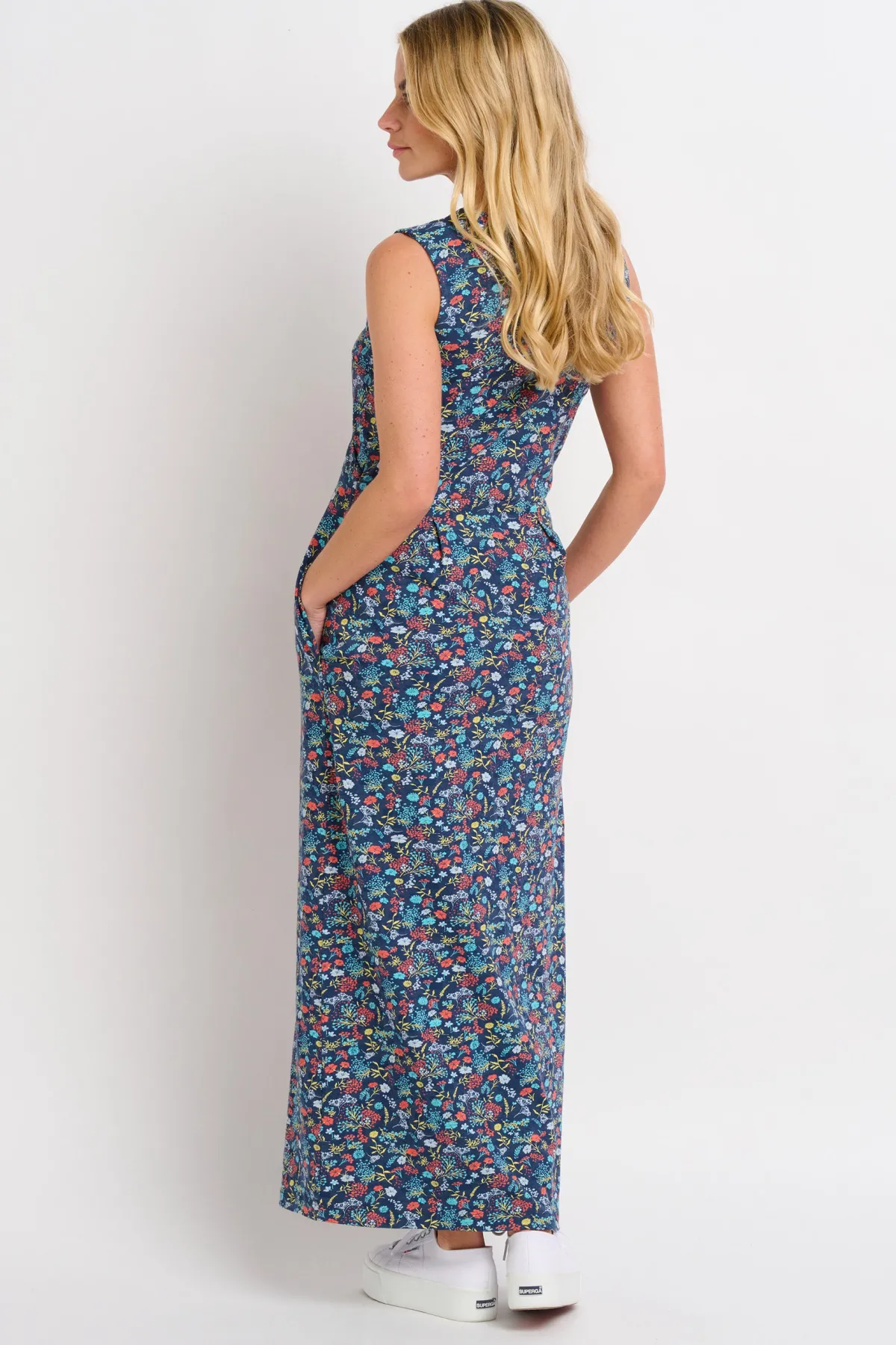 Brakeburn Vintage Ditsy Wrap Dress Blue Cheap