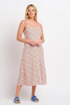Brakeburn Whimsical Floral Strappy Dress Blue Store