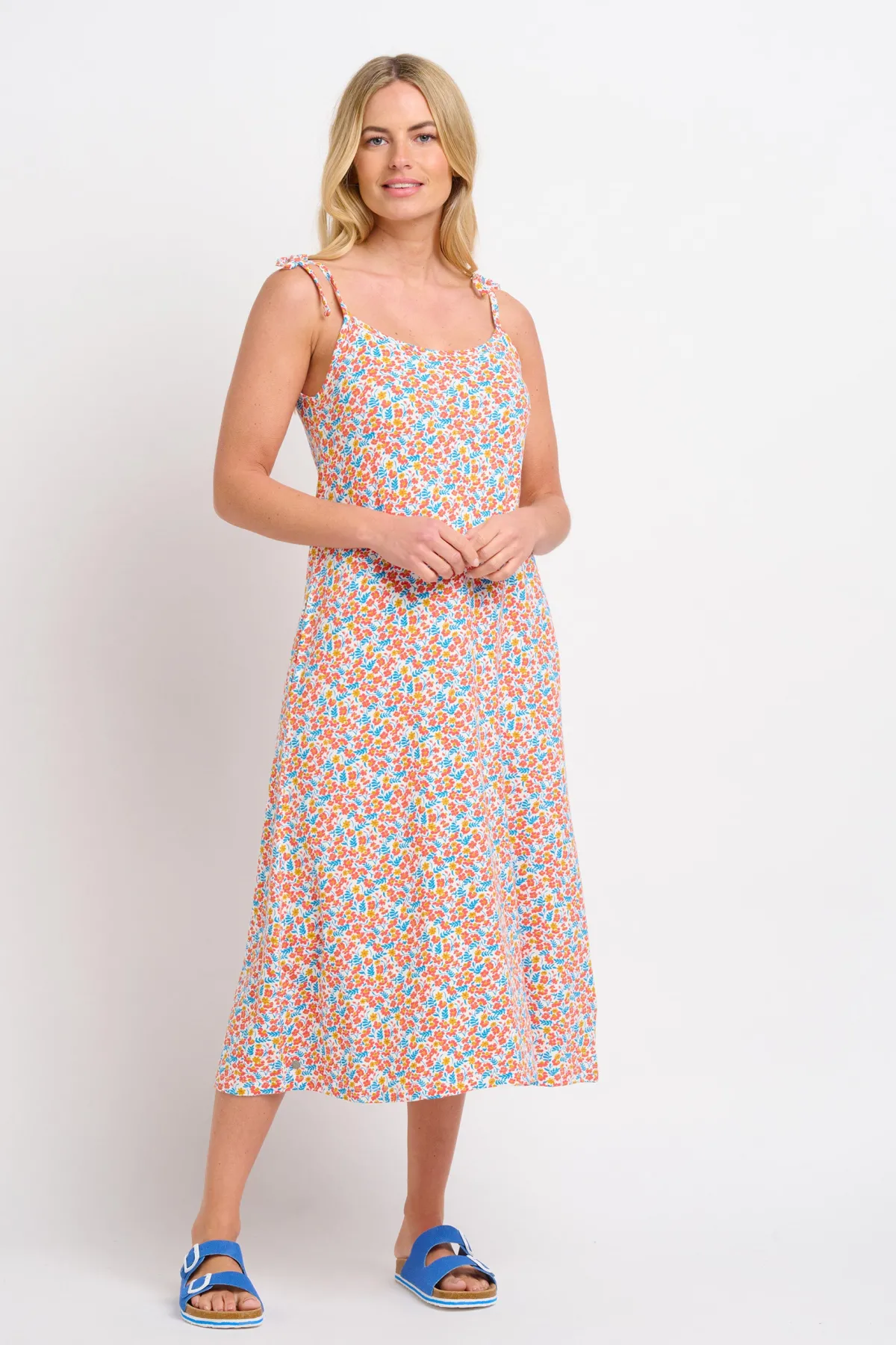 Brakeburn Whimsical Floral Strappy Dress Blue Store