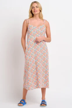 Brakeburn Whimsical Floral Strappy Dress Blue Store