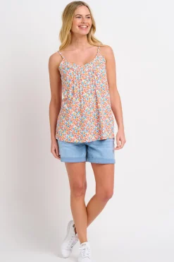 Brakeburn Whimsical Floral Vest Blue Best Sale