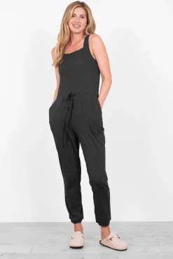 Brakeburn Winnie Jersey Dungarees Navy New