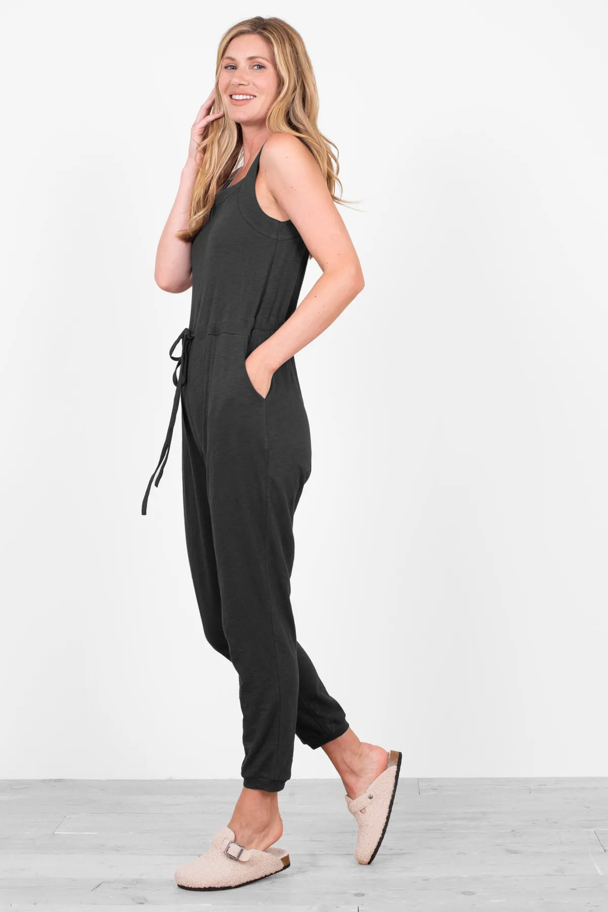 Brakeburn Winnie Jersey Dungarees Navy Clearance