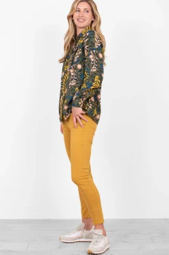 Brakeburn Winter Trailing Floral Blouse Green Shop