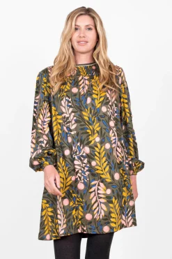 Brakeburn Winter Trailing Tipping Dress Green Cheap