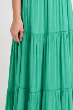Brakeburn Wynn Maxi Dress Green New