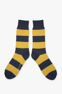 Brakeburn Yellow Stripe Socks Black Shop