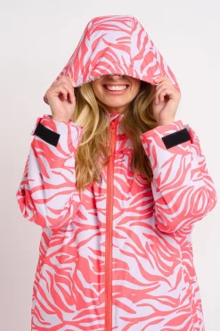 Brakeburn Zebra Print Chinook Changing Robe Grey Flash Sale