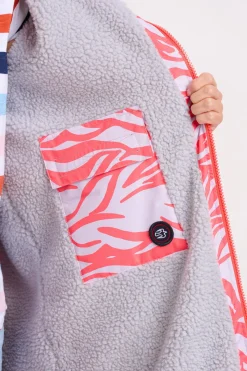 Brakeburn Zebra Print Chinook Changing Robe Grey Flash Sale