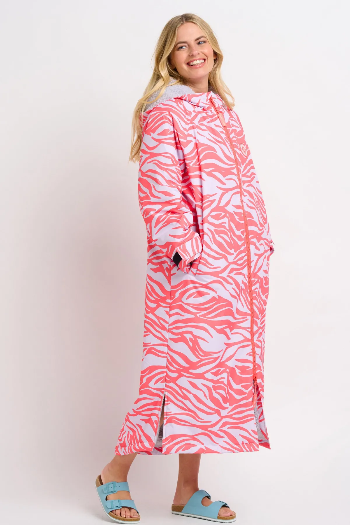 Brakeburn Zebra Print Chinook Changing Robe Grey Best Sale