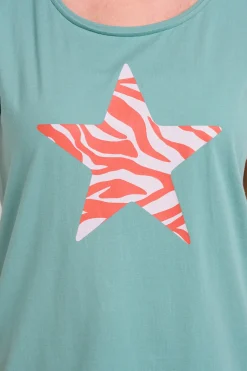 Brakeburn Zebra Star Tee Coral Cheap