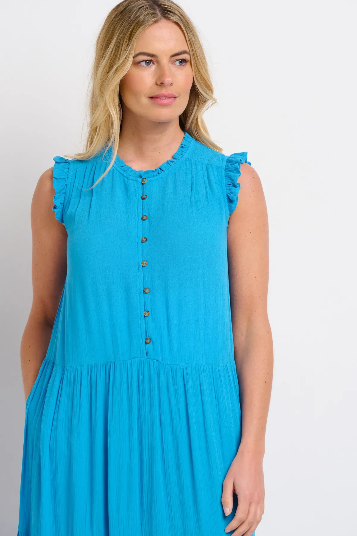 Brakeburn Zenni Maxi Dress Blue Cheap