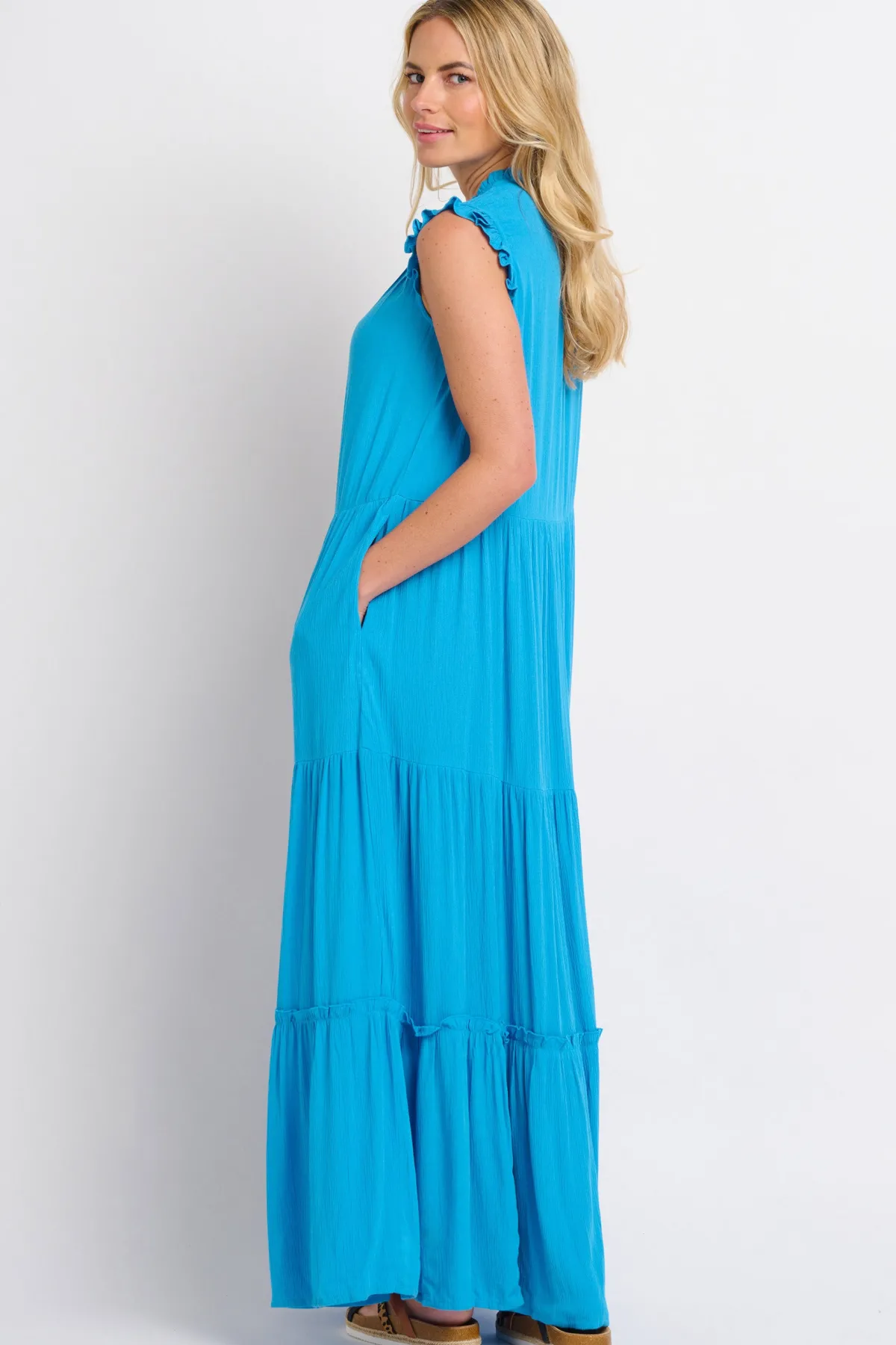 Brakeburn Zenni Maxi Dress Blue Cheap